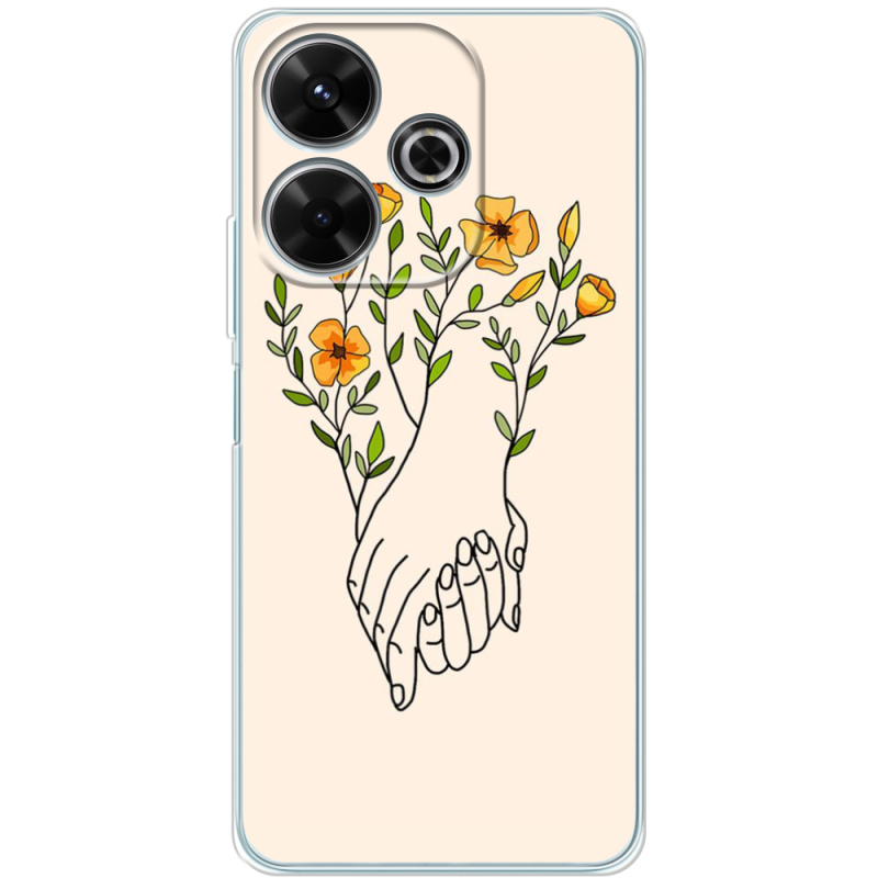 Чехол BoxFace Xiaomi Redmi 13 Flower Hands