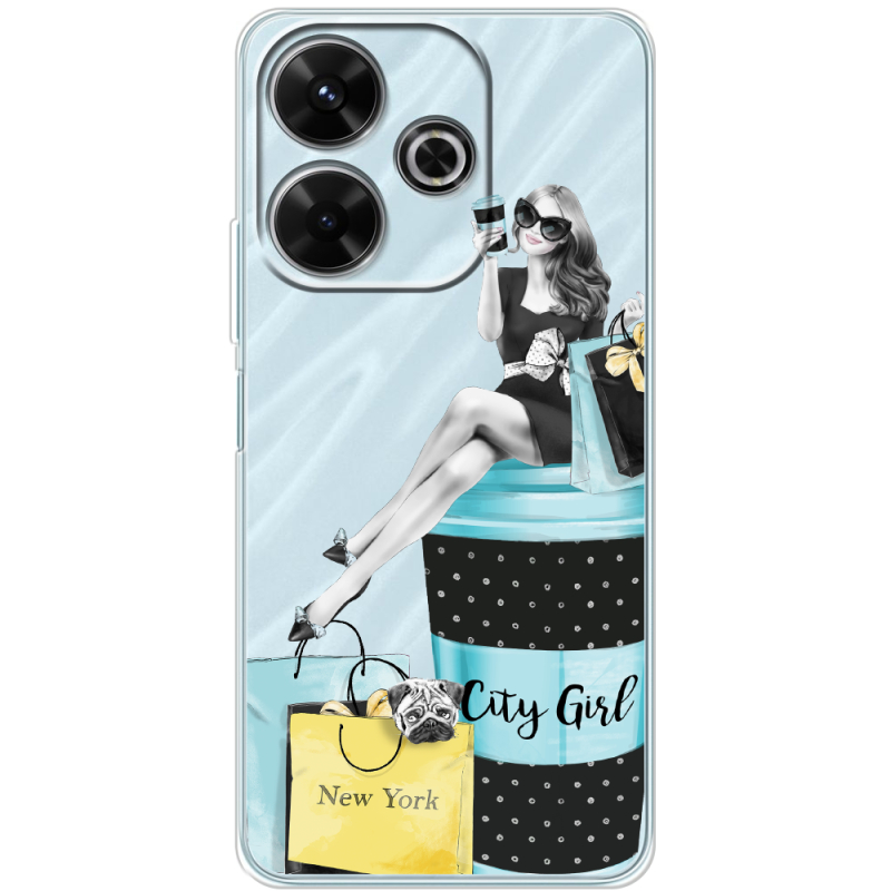 Прозрачный чехол BoxFace Xiaomi Redmi 13 City Girl