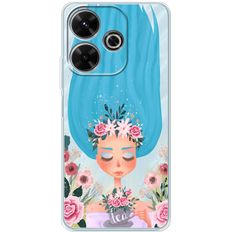 Прозрачный чехол BoxFace Xiaomi Redmi 13 Blue Hair