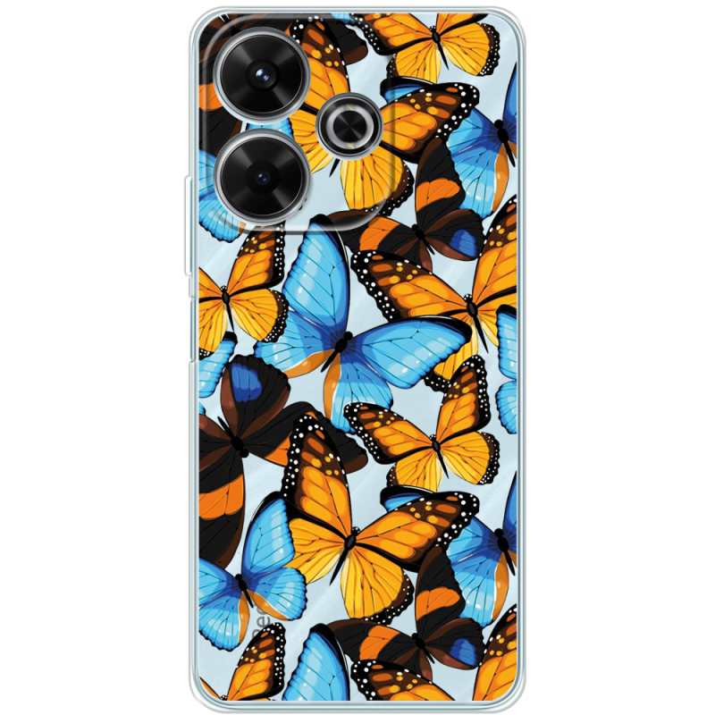 Прозрачный чехол BoxFace Xiaomi Redmi 13 Butterfly Morpho