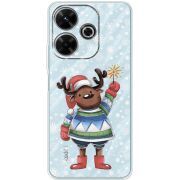 Прозрачный чехол BoxFace Xiaomi Redmi 13 Christmas Deer with Snow