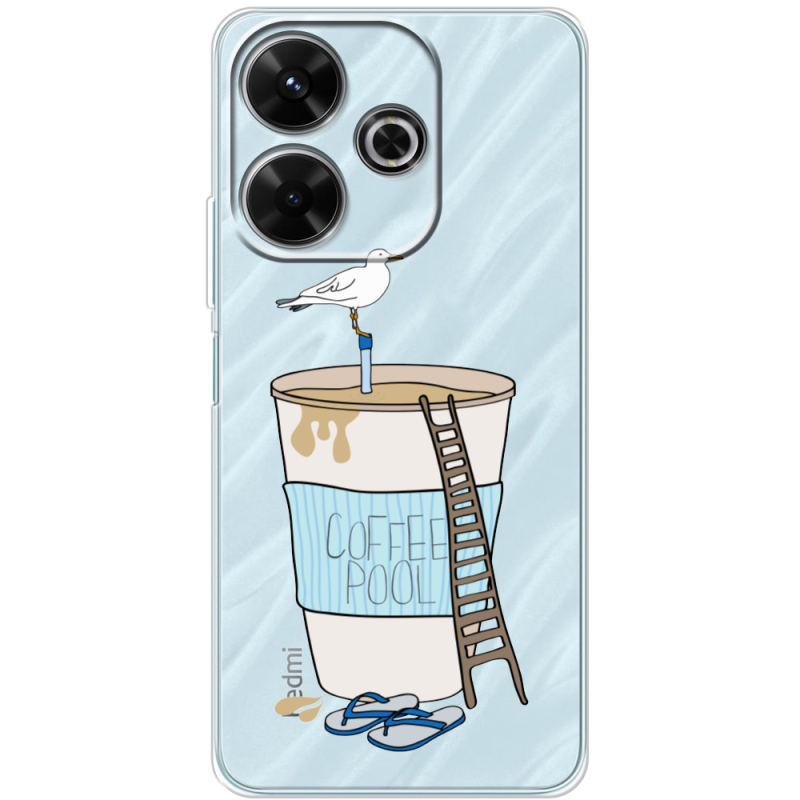 Прозрачный чехол BoxFace Xiaomi Redmi 13 Segull in Cofee Pool
