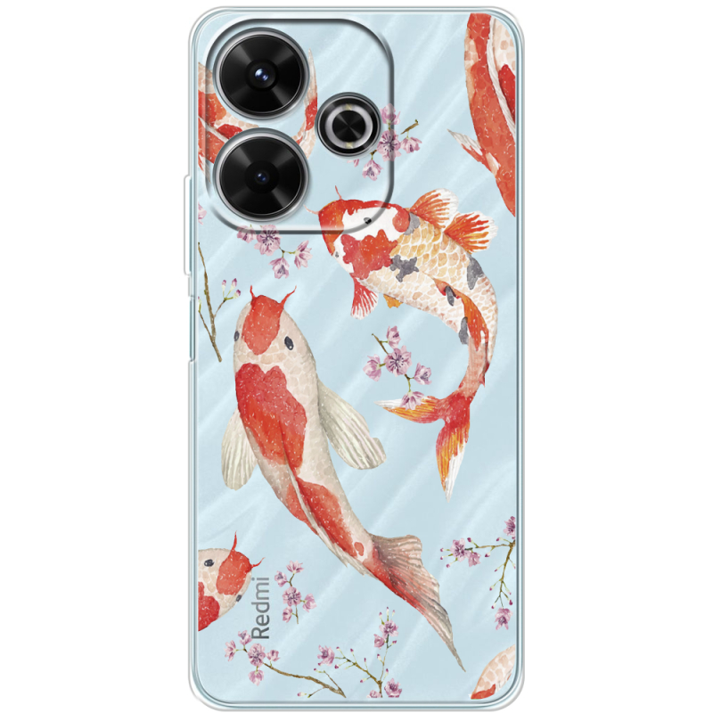 Прозрачный чехол BoxFace Xiaomi Redmi 13 Japanese Koi Fish