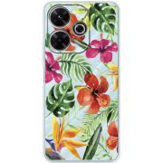Прозрачный чехол BoxFace Xiaomi Redmi 13 Tropical Flowers