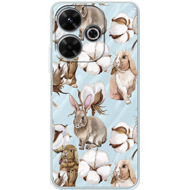 Прозрачный чехол BoxFace Xiaomi Redmi 13 Cotton and Rabbits