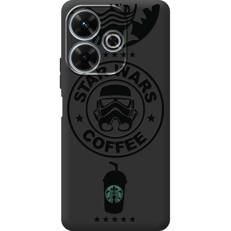 Черный чехол BoxFace Xiaomi Redmi 13 Dark Coffee