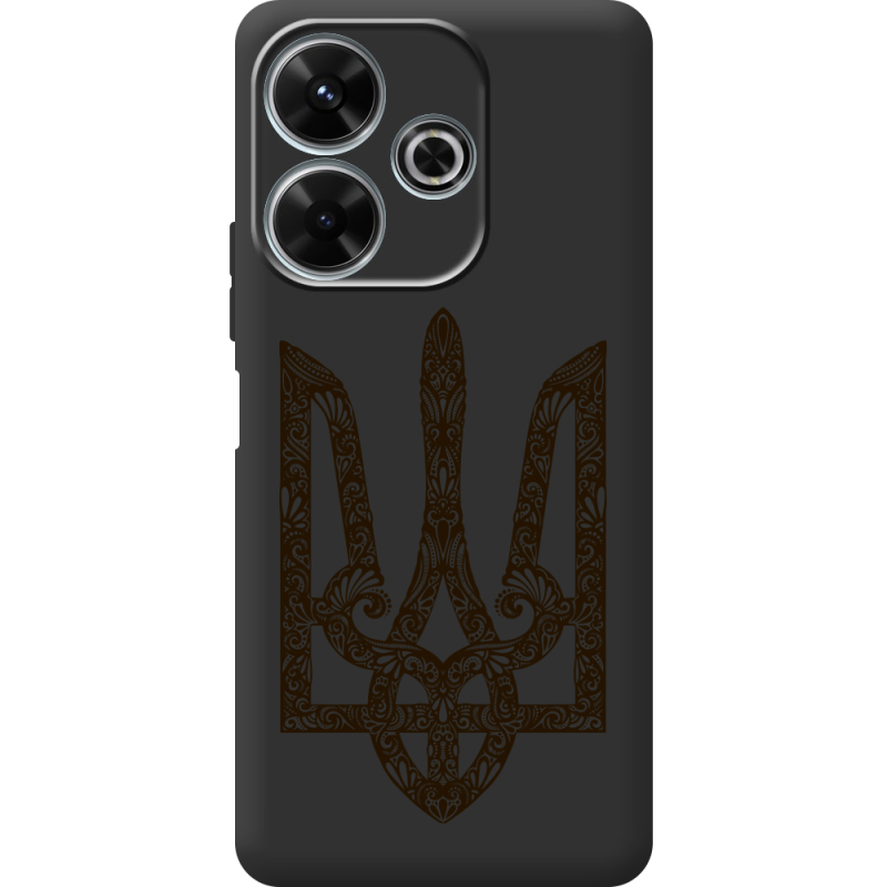 Черный чехол BoxFace Xiaomi Redmi 13 Ukrainian Trident