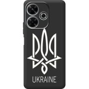 Черный чехол BoxFace Xiaomi Redmi 13 Тризуб монограмма ukraine