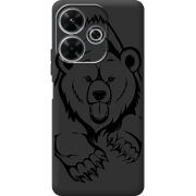 Черный чехол BoxFace Xiaomi Redmi 13 Grizzly Bear
