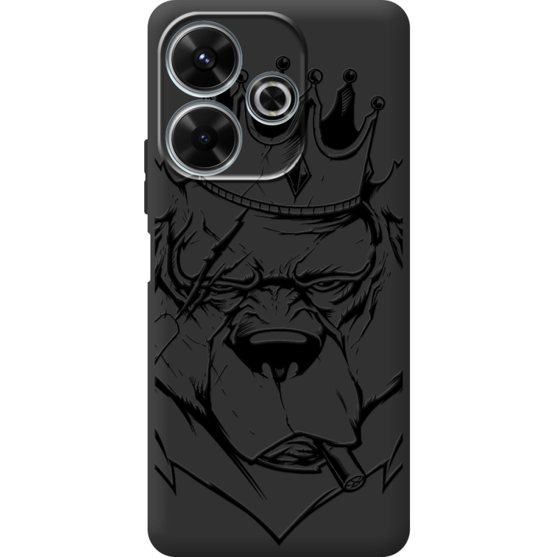 Черный чехол BoxFace Xiaomi Redmi 13 Bear King