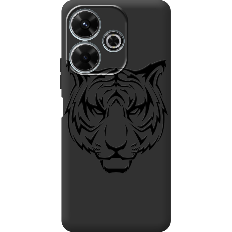 Черный чехол BoxFace Xiaomi Redmi 13 Tiger