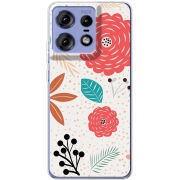 Чехол BoxFace Motorola Edge 50 Pro Line Flowers