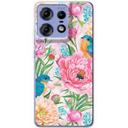 Чехол BoxFace Motorola Edge 50 Pro Birds in Flowers