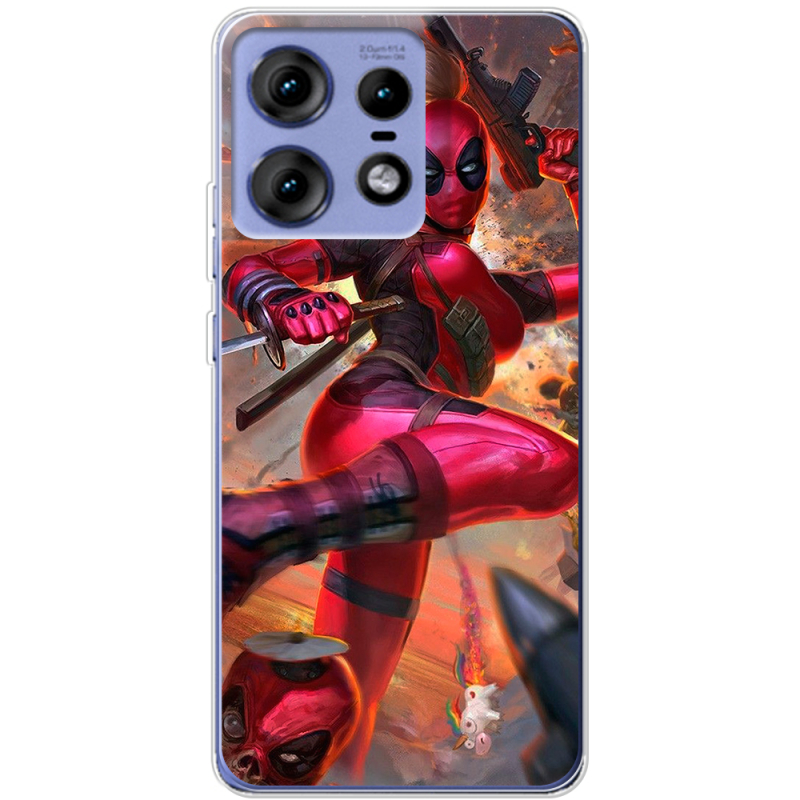 Чехол BoxFace Motorola Edge 50 Pro Woman Deadpool