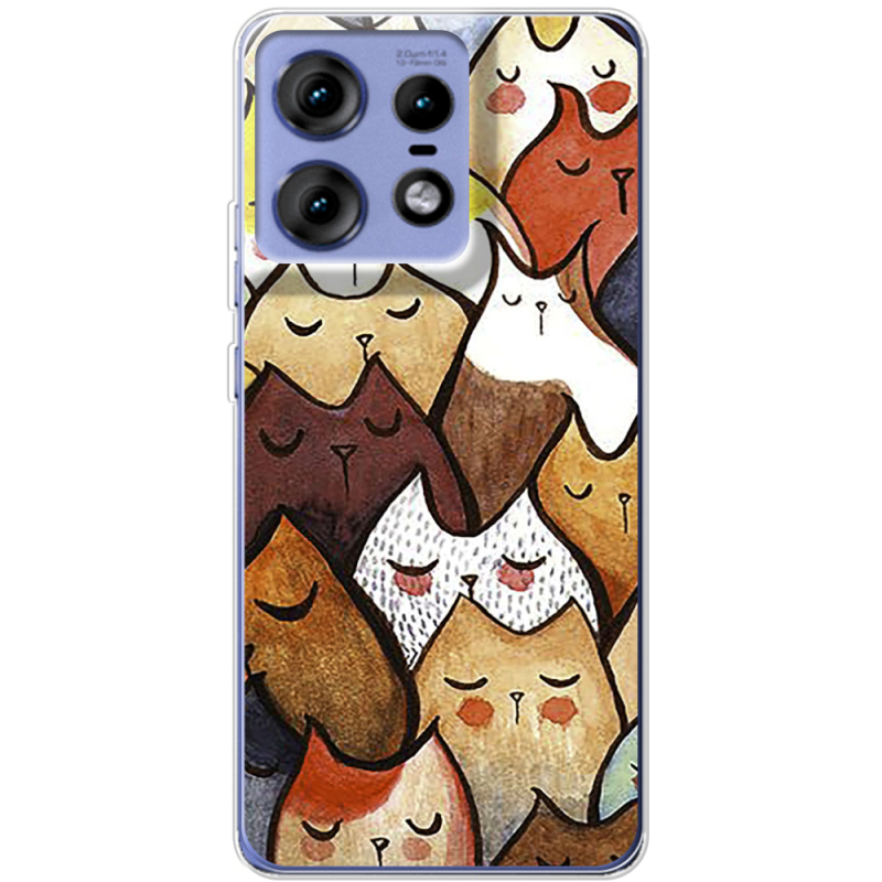 Чехол BoxFace Motorola Edge 50 Pro Sleepy Cats