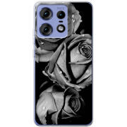 Чехол BoxFace Motorola Edge 50 Pro Black and White Roses