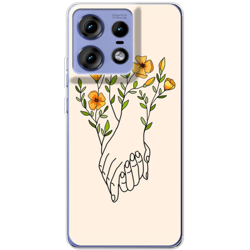 Чехол BoxFace Motorola Edge 50 Pro Flower Hands