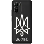 Черный чехол BoxFace Xiaomi Poco F3 Тризуб монограмма ukraine