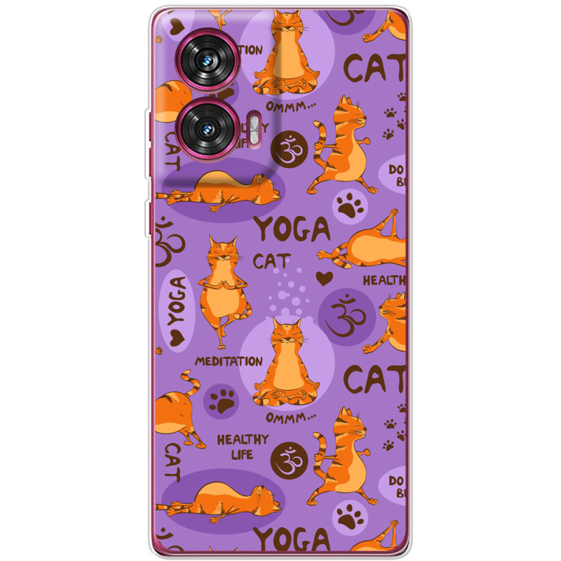 Чехол BoxFace Motorola Edge 50 Fusion Yoga Cat