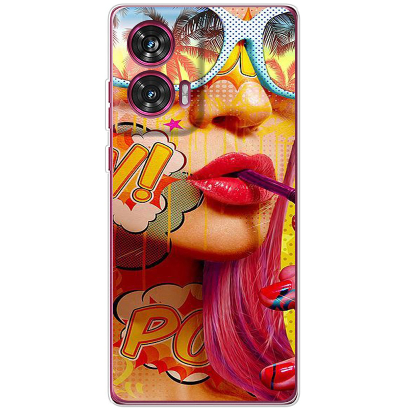 Чехол BoxFace Motorola Edge 50 Fusion Yellow Girl Pop Art