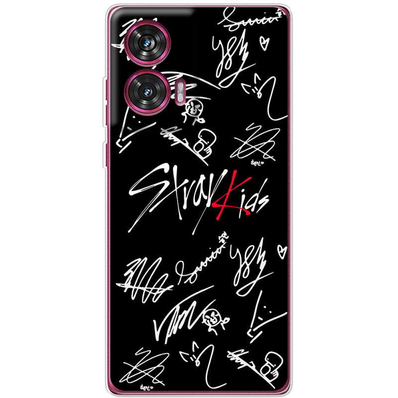 Чехол BoxFace Motorola Edge 50 Fusion Stray Kids автограф