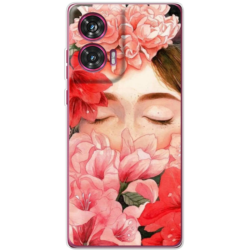 Чехол BoxFace Motorola Edge 50 Fusion Girl in Flowers