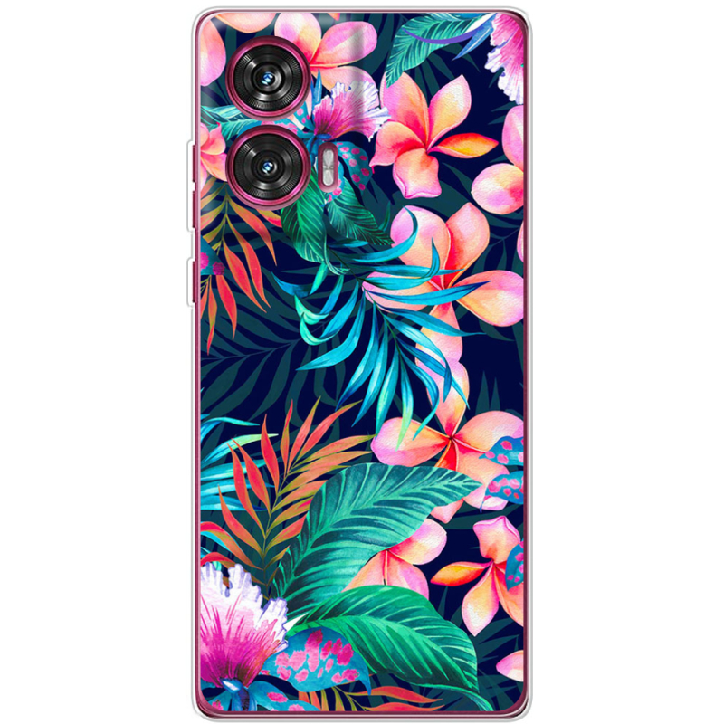 Чехол BoxFace Motorola Edge 50 Fusion flowers in the tropics