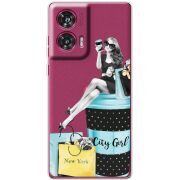 Прозрачный чехол BoxFace Motorola Edge 50 Fusion City Girl