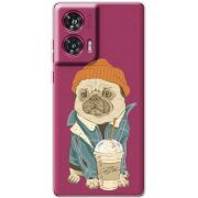 Прозрачный чехол BoxFace Motorola Edge 50 Fusion Dog Coffeeman