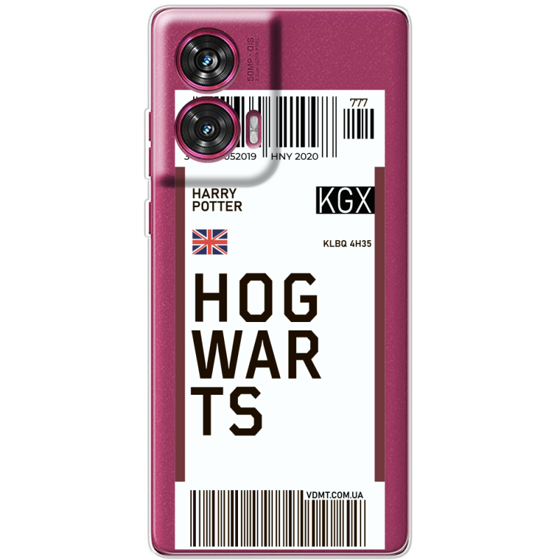 Прозрачный чехол BoxFace Motorola Edge 50 Fusion Ticket Hogwarts