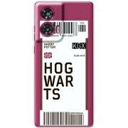 Прозрачный чехол BoxFace Motorola Edge 50 Fusion Ticket Hogwarts