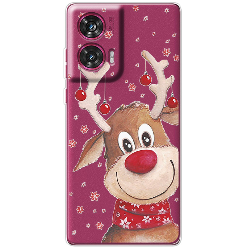 Прозрачный чехол BoxFace Motorola Edge 50 Fusion Winter Deer