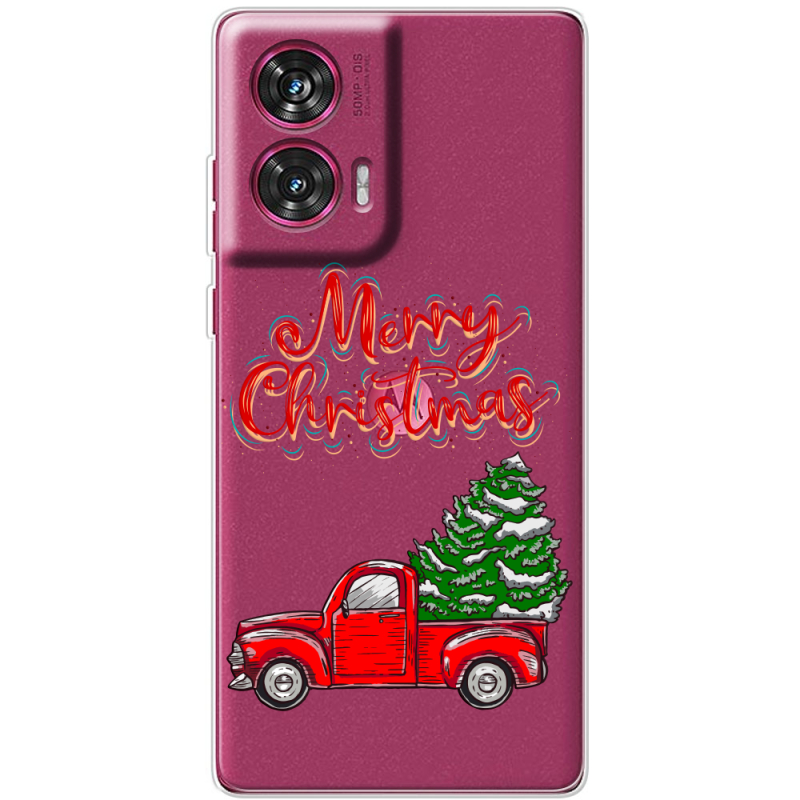 Прозрачный чехол BoxFace Motorola Edge 50 Fusion Holiday Car