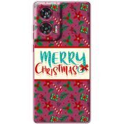 Прозрачный чехол BoxFace Motorola Edge 50 Fusion Vintage Christmas Pattern