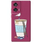 Прозрачный чехол BoxFace Motorola Edge 50 Fusion Segull in Cofee Pool