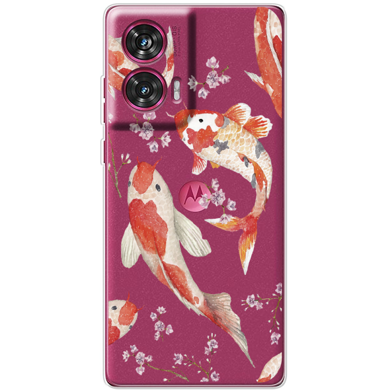 Прозрачный чехол BoxFace Motorola Edge 50 Fusion Japanese Koi Fish