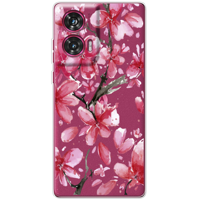 Прозрачный чехол BoxFace Motorola Edge 50 Fusion Pink Magnolia