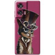 Прозрачный чехол BoxFace Motorola Edge 50 Fusion Steampunk Cat