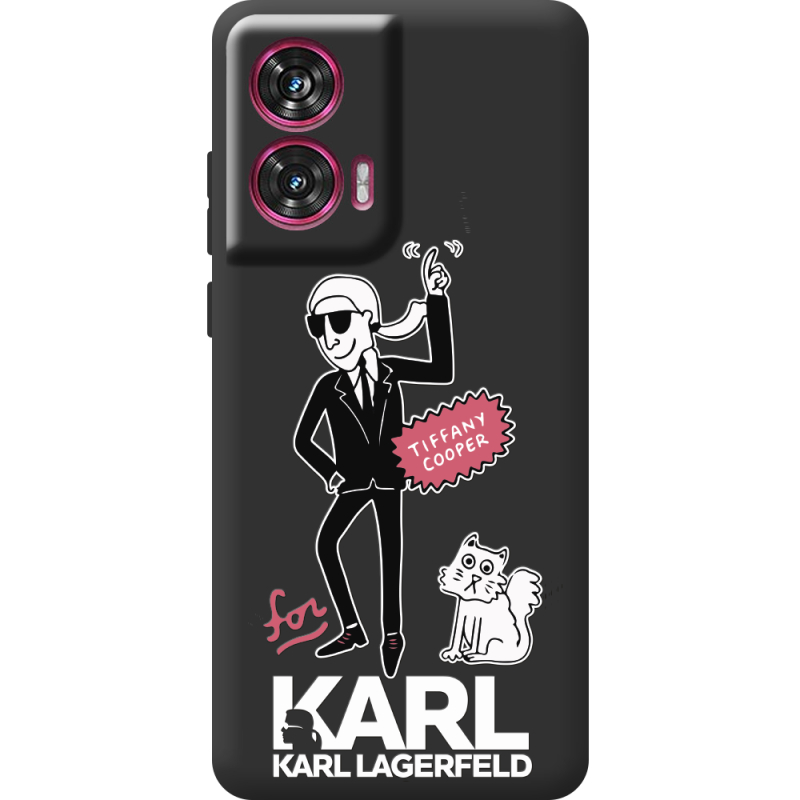 Черный чехол BoxFace Motorola Edge 50 Fusion For Karl