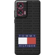 Черный чехол BoxFace Motorola Edge 50 Fusion Tommy Print