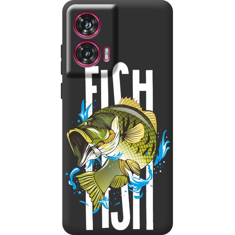 Черный чехол BoxFace Motorola Edge 50 Fusion Fish