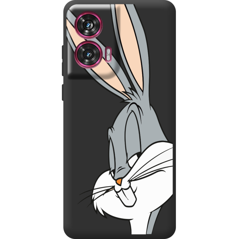 Черный чехол BoxFace Motorola Edge 50 Fusion Lucky Rabbit