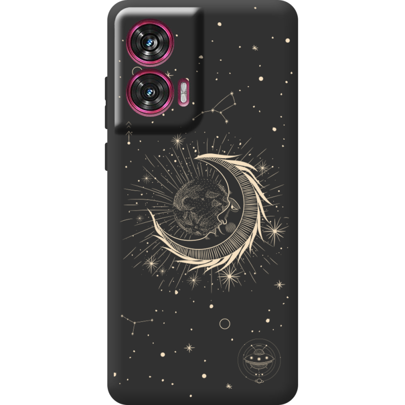 Черный чехол BoxFace Motorola Edge 50 Fusion Moon