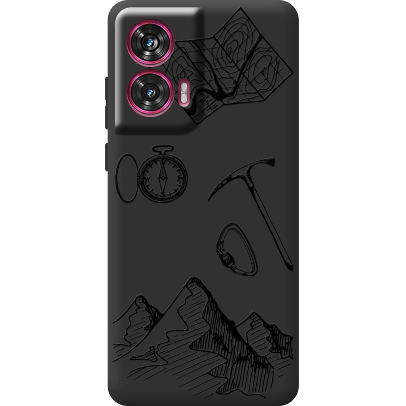 Черный чехол BoxFace Motorola Edge 50 Fusion Mountains