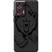 Черный чехол BoxFace Motorola Edge 50 Fusion Grizzly Bear