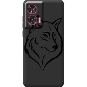 Черный чехол BoxFace Motorola Edge 50 Fusion Wolf