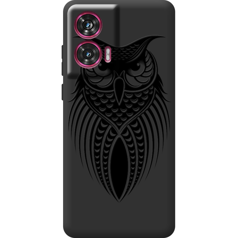 Черный чехол BoxFace Motorola Edge 50 Fusion Owl