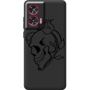 Черный чехол BoxFace Motorola Edge 50 Fusion Skull and Roses