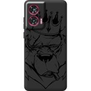 Черный чехол BoxFace Motorola Edge 50 Fusion Bear King