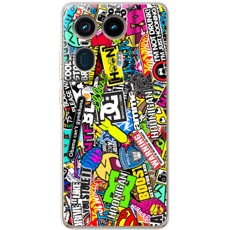 Чехол BoxFace Motorola Edge 50 Ultra Multicolored Inscriptions